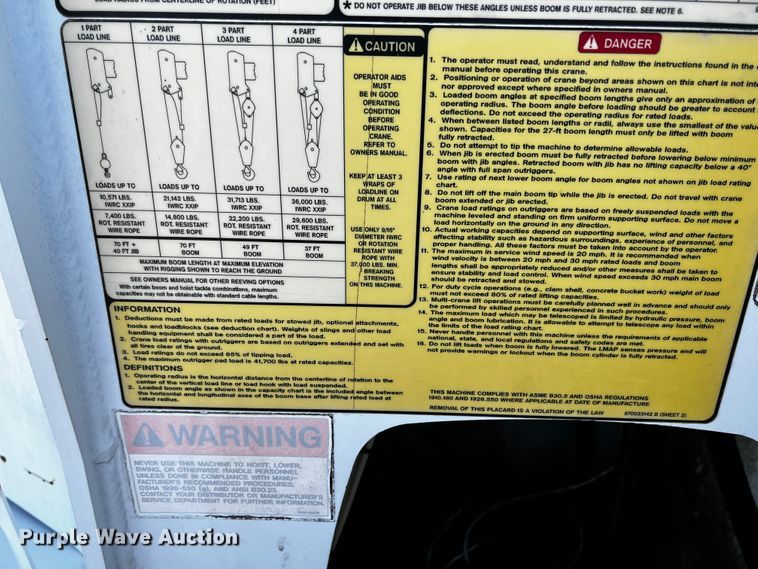 image for item JH9385 2005 Ford F750 Super Duty  crane truck