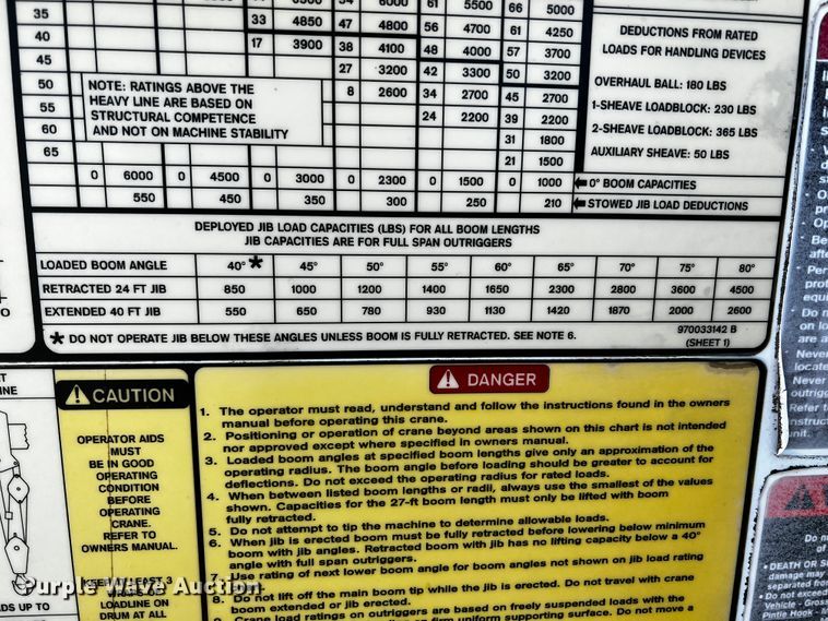 image for item JH9385 2005 Ford F750 Super Duty  crane truck