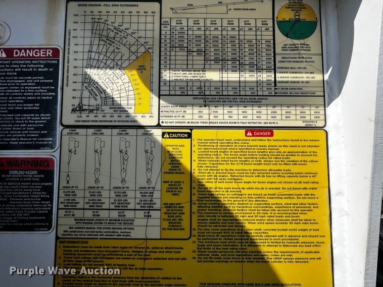 image for item JH9385 2005 Ford F750 Super Duty  crane truck