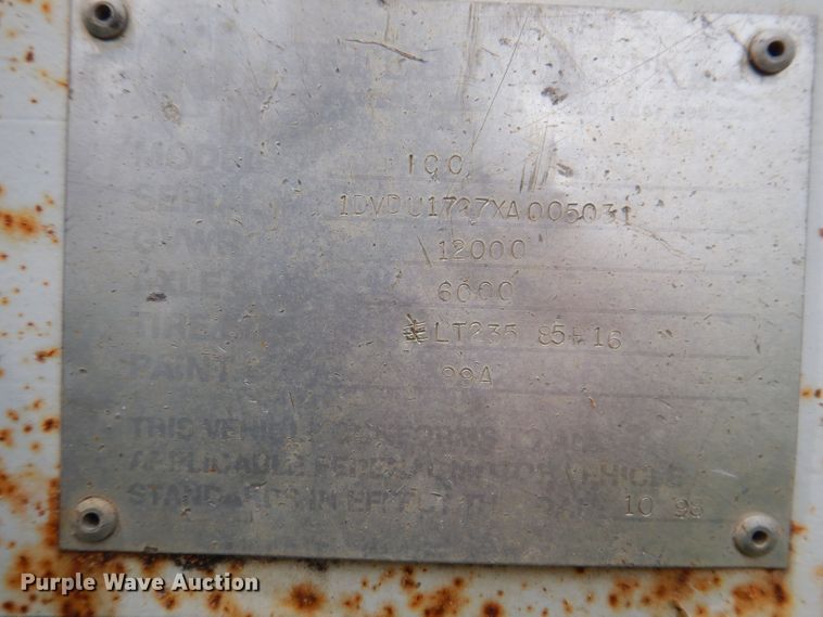 image for item JH9875 1999 Kiefer  reel trailer