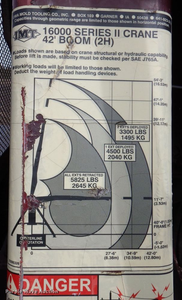 image for item JK9426 1998 Ford Louisville  crane truck