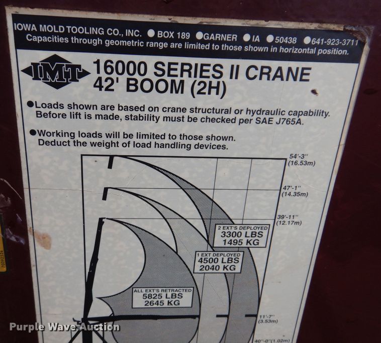 image for item JK9426 1998 Ford Louisville  crane truck
