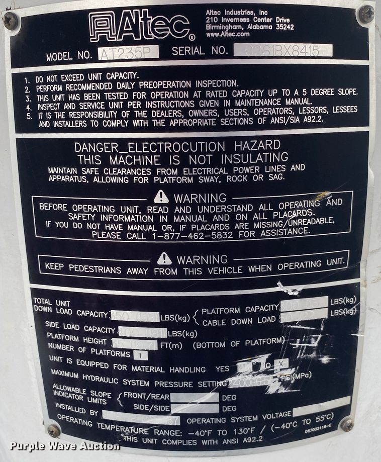 image for item JU9194 2016 Ford F550 Super Duty  bucket truck