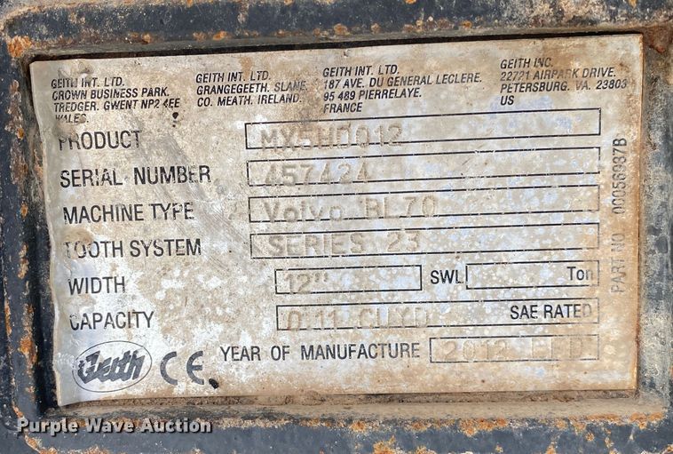 image for item JU9195 2007 Volvo BL60  backhoe