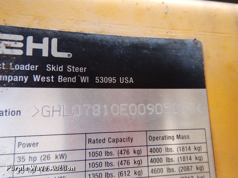 image for item KE9293 2008 Gehl 7810E  skid steer loader