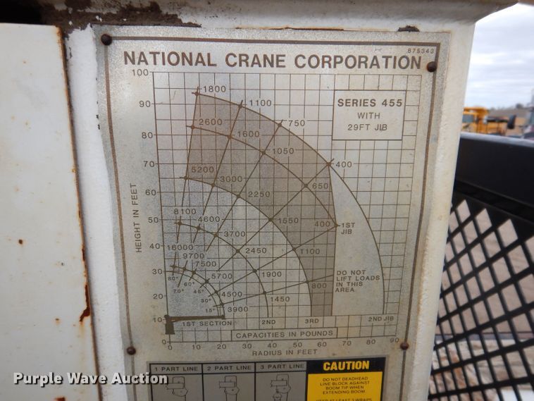 image for item KN9969 1985 Ford LNT8000  crane truck