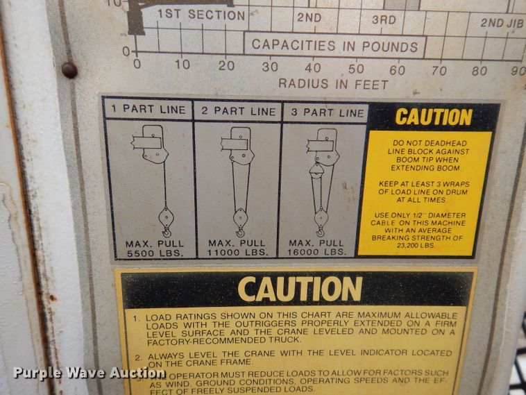 image for item KN9969 1985 Ford LNT8000  crane truck