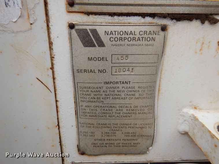 image for item KN9969 1985 Ford LNT8000  crane truck