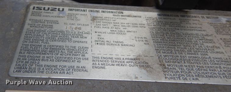 image for item KT9004 2007 GMC T7500  dump flatbed truck