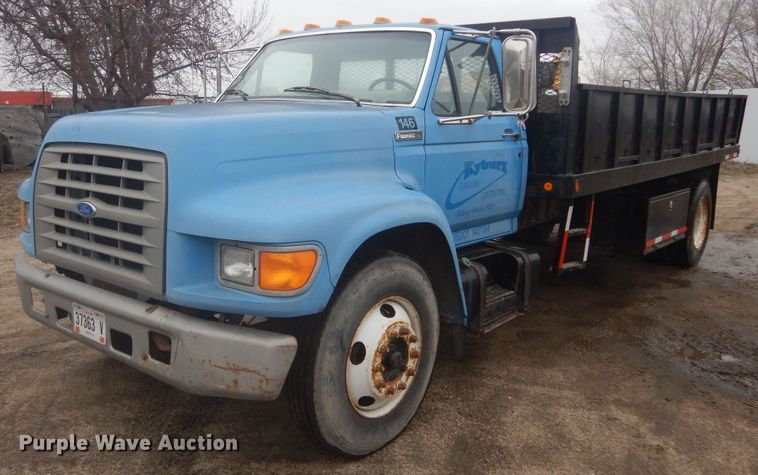 image for item KT9009 1996 Ford F700  dump flatbed truck