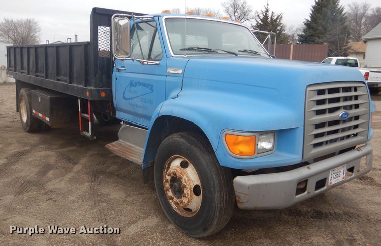 image for item KT9009 1996 Ford F700  dump flatbed truck