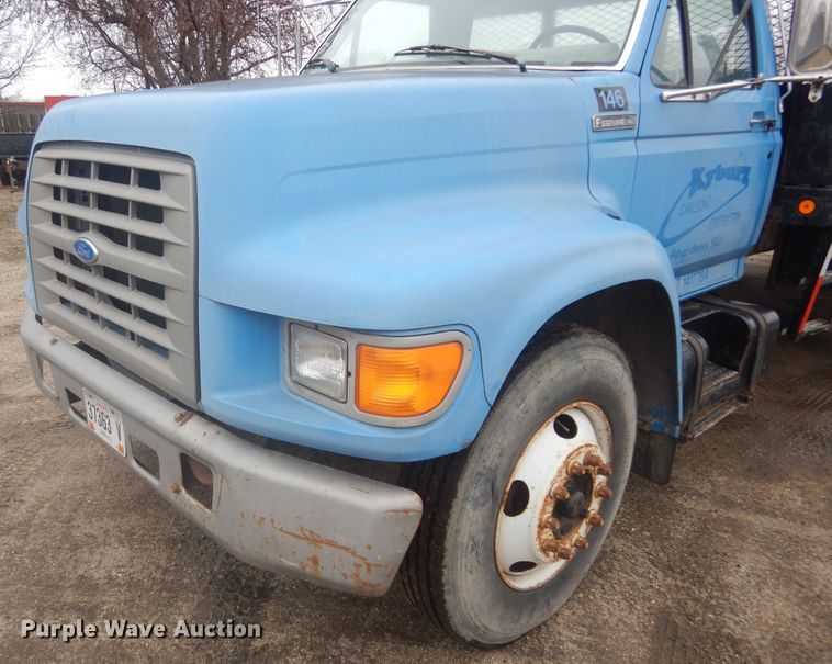 image for item KT9009 1996 Ford F700  dump flatbed truck