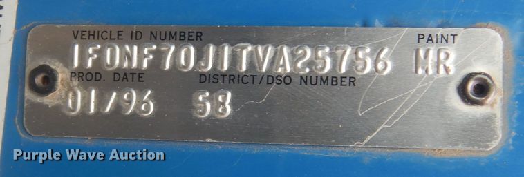 image for item KT9009 1996 Ford F700  dump flatbed truck