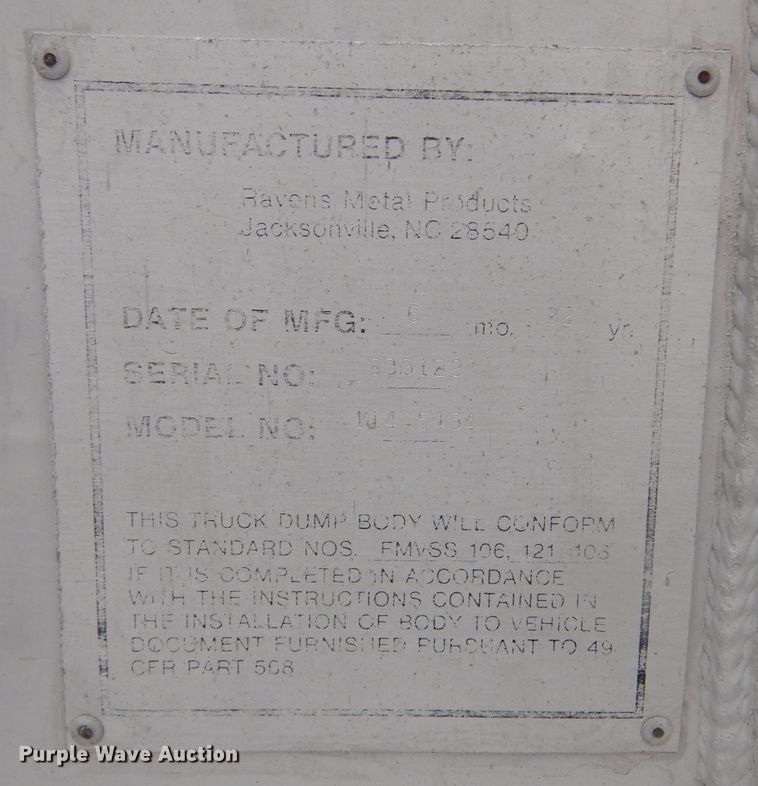 image for item KT9015 1993 Cornhusker  end dump pup trailer