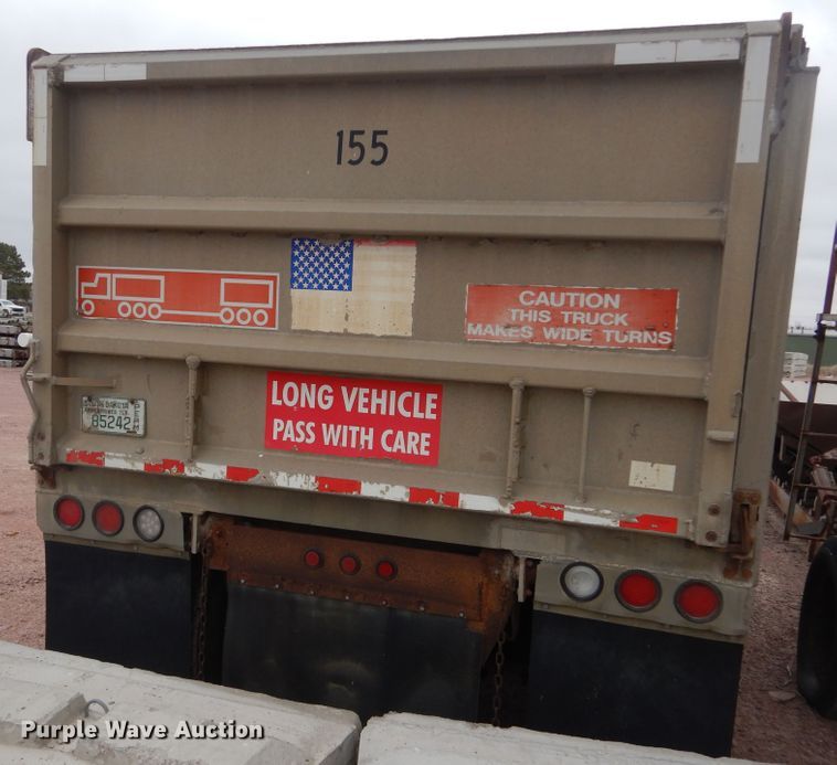 image for item KT9077 1995 Cornhusker 800R  end dump pup trailer