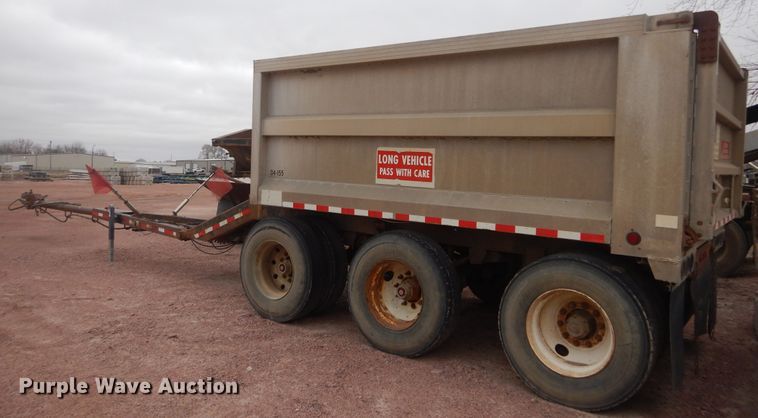 image for item KT9077 1995 Cornhusker 800R  end dump pup trailer