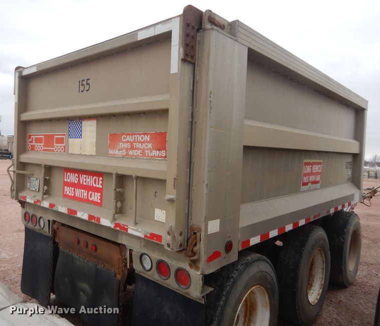 image for item KT9077 1995 Cornhusker 800R  end dump pup trailer