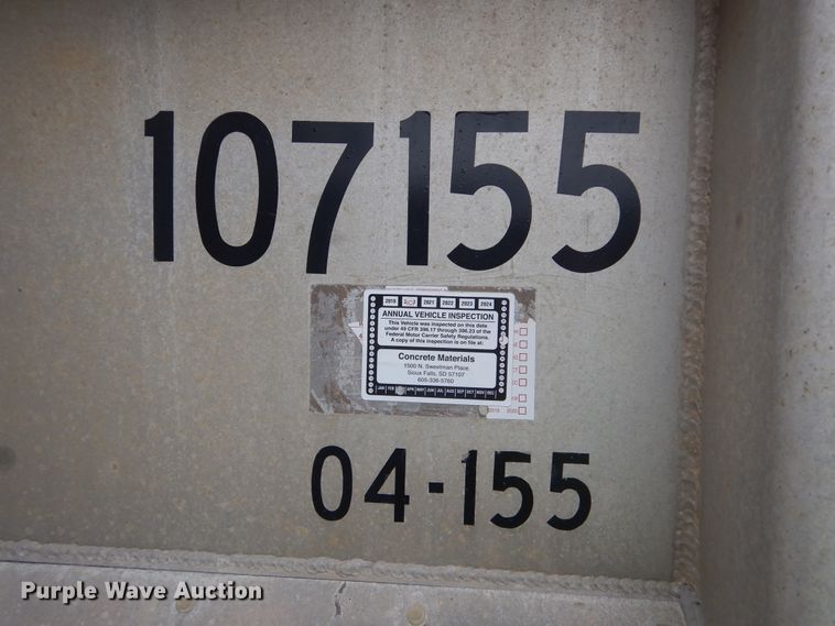 image for item KT9077 1995 Cornhusker 800R  end dump pup trailer