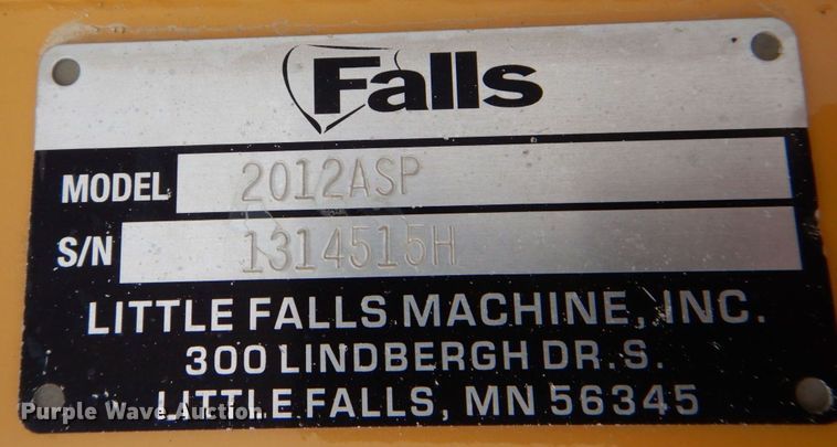 image for item MF9045 Falls 2012ASP 12' W motor grader snow wing