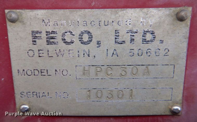 image for item MF9047 Feco. LTD HPC30A  conveyor
