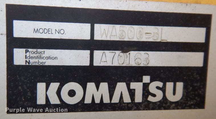 image for item MF9551 1998 Komatsu WA500-3L  wheel loader