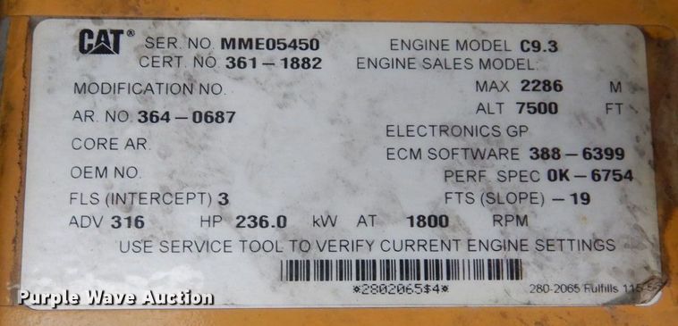 image for item MF9552 2012 Caterpillar 336E L  excavator