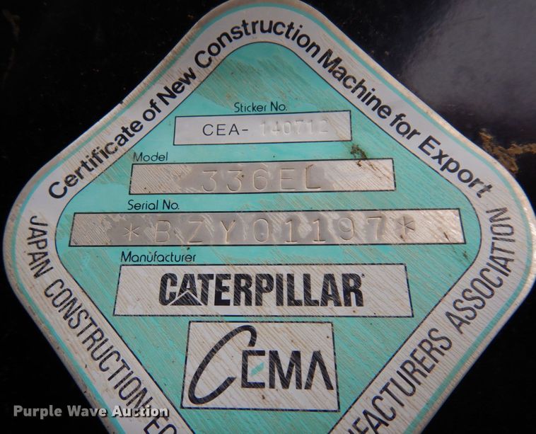 image for item MF9552 2012 Caterpillar 336E L  excavator
