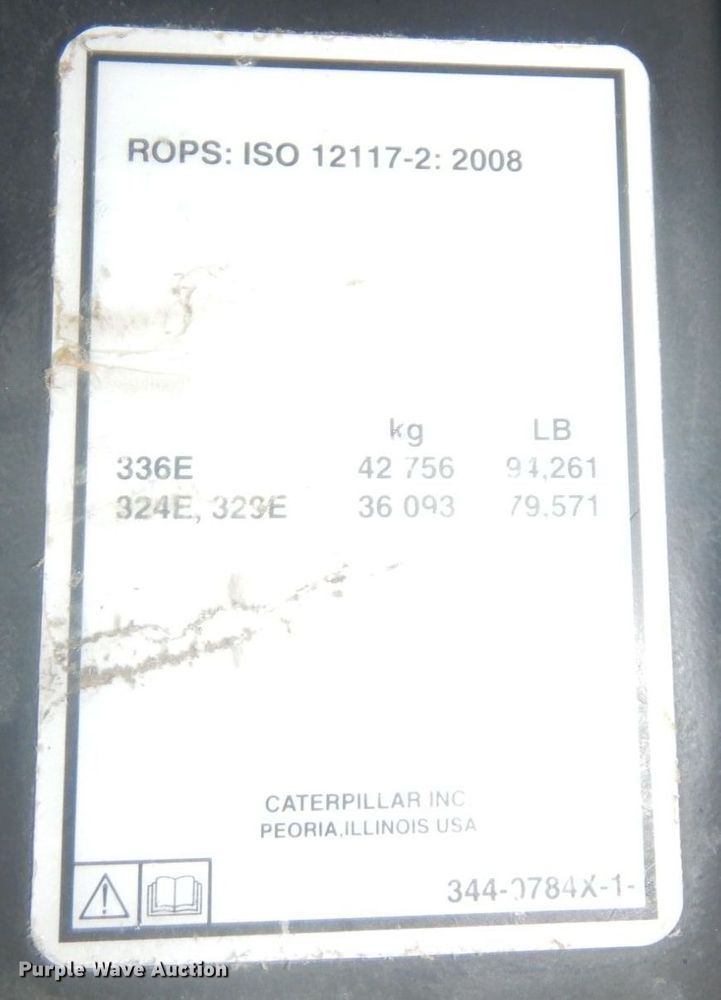 image for item MF9553 2012 Caterpillar 336E L  excavator