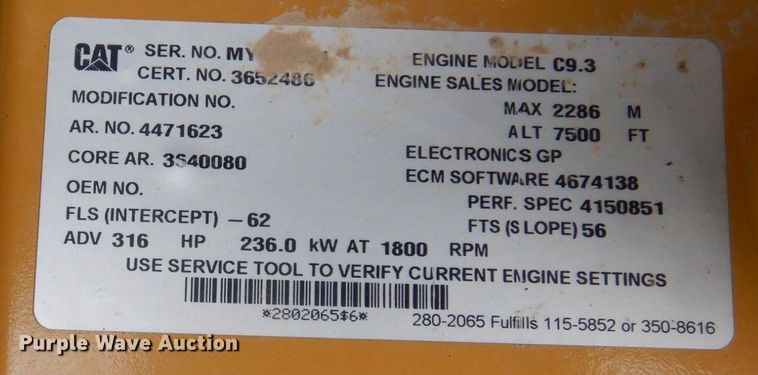image for item MF9553 2012 Caterpillar 336E L  excavator