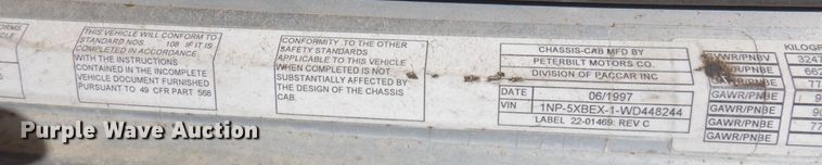 image for item MF9570 1998 Peterbilt 379  dump truck