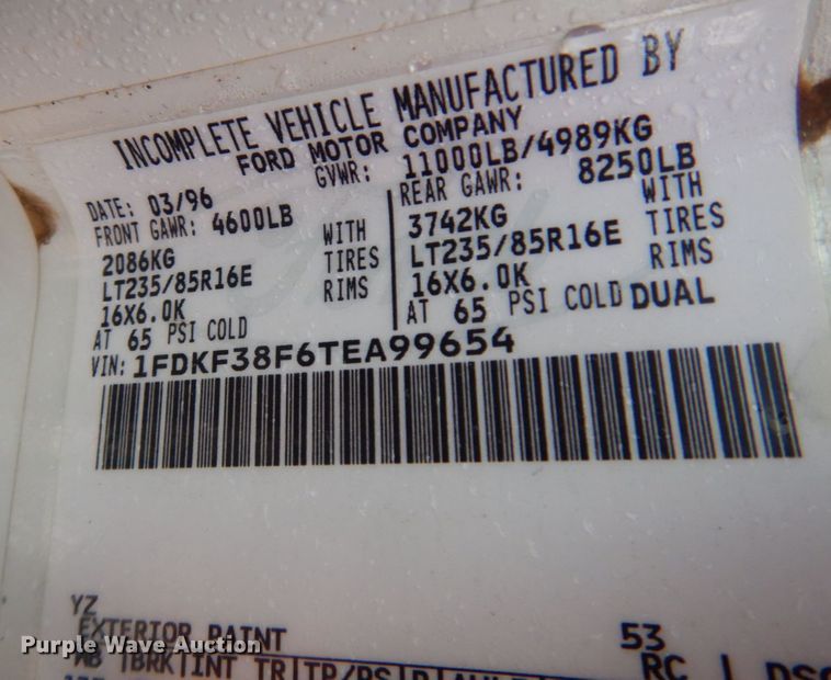 image for item DM5433 1996 Ford F350  applicator truck