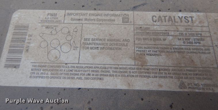 image for item DM5434 1998 GMC Savana G3500  school bus