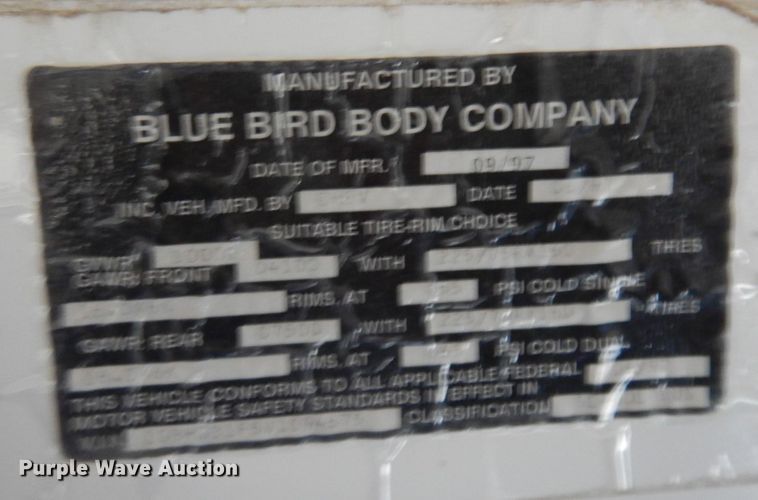 image for item DM5435 1997 Chevrolet Express G3500  school bus