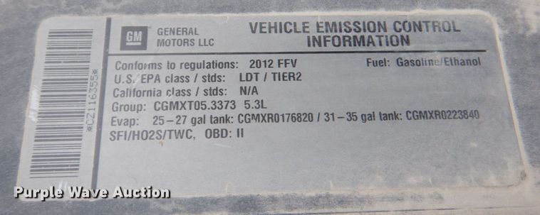 image for item DM6151 2012 Chevrolet Silverado 1500  Ext. Cab pickup truck