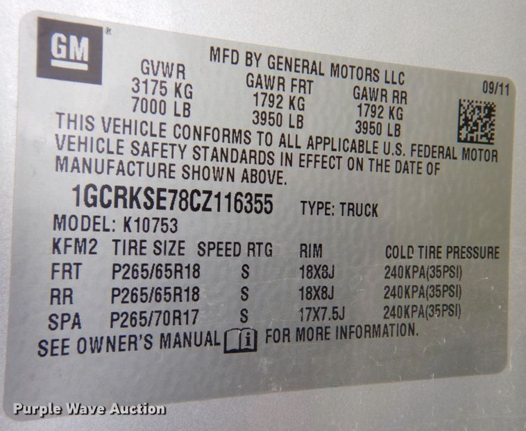 image for item DM6151 2012 Chevrolet Silverado 1500  Ext. Cab pickup truck