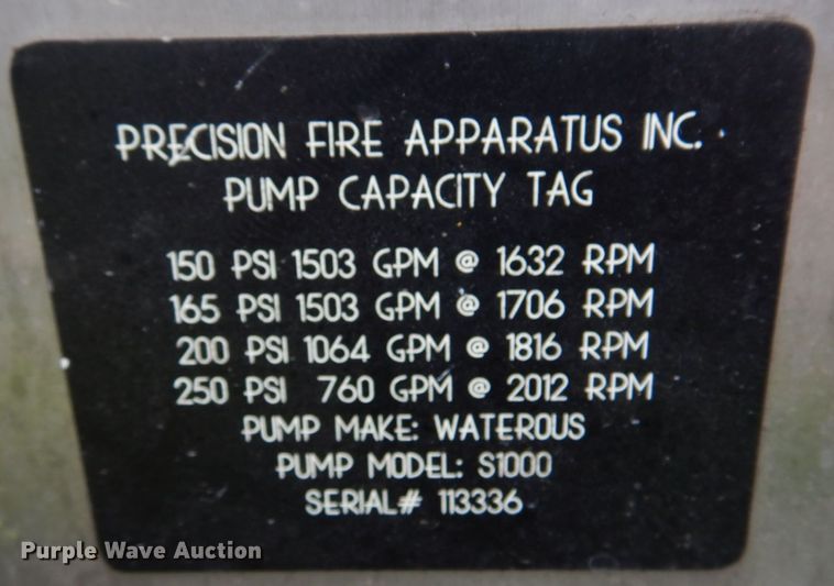 image for item DM7322 2003 Spartan VA41M-2142  pumper fire truck