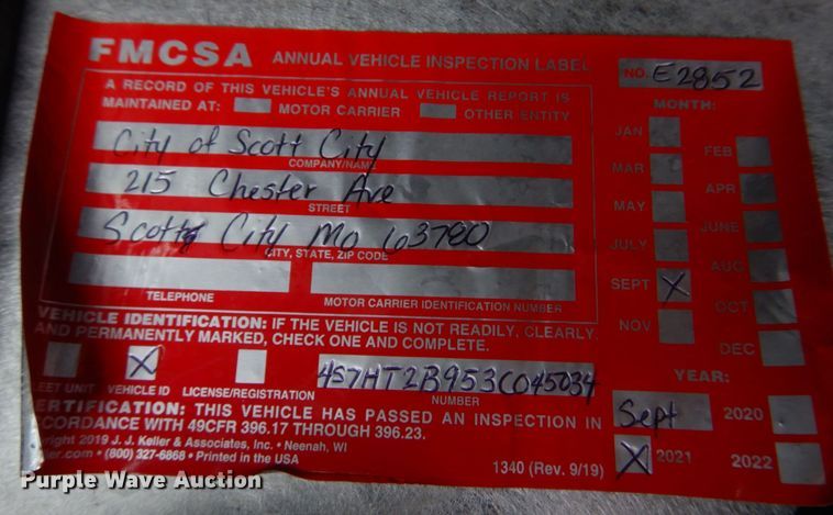 image for item DM7322 2003 Spartan VA41M-2142  pumper fire truck