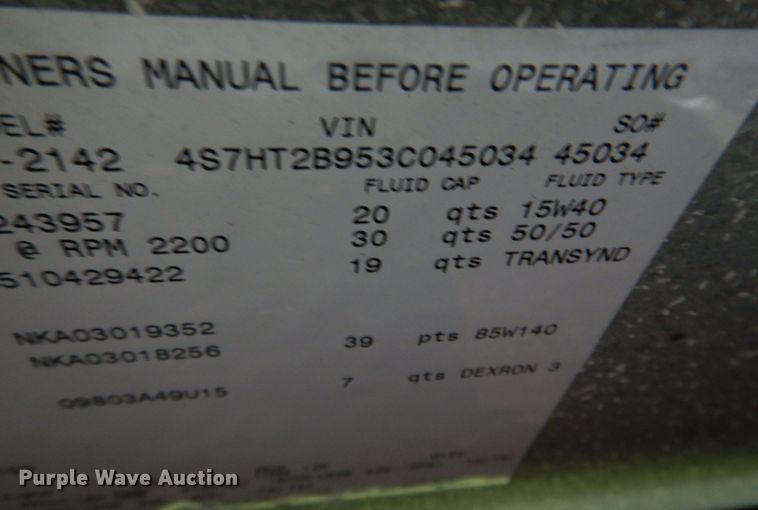 image for item DM7322 2003 Spartan VA41M-2142  pumper fire truck