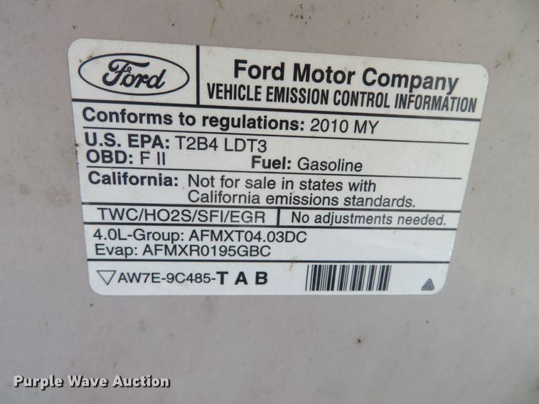 image for item DN7980 2010 Ford Explorer XLT  SUV