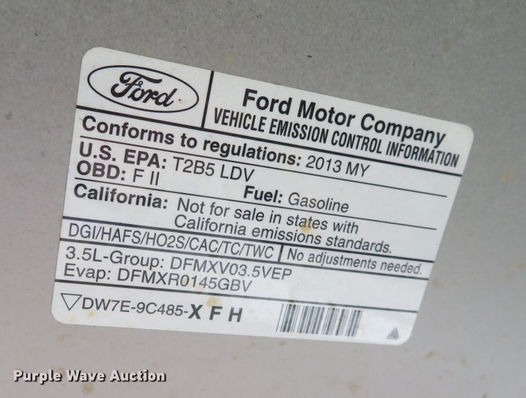 image for item DN7982 2013 Ford Taurus Police Interceptor