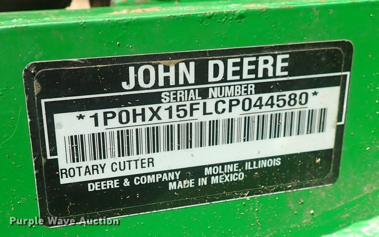 image for item DP4629 John Deere HX15  batwing rotary mower