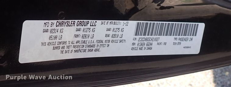 image for item DP4648 2012 Dodge Charger