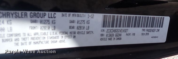 image for item DP4648 2012 Dodge Charger