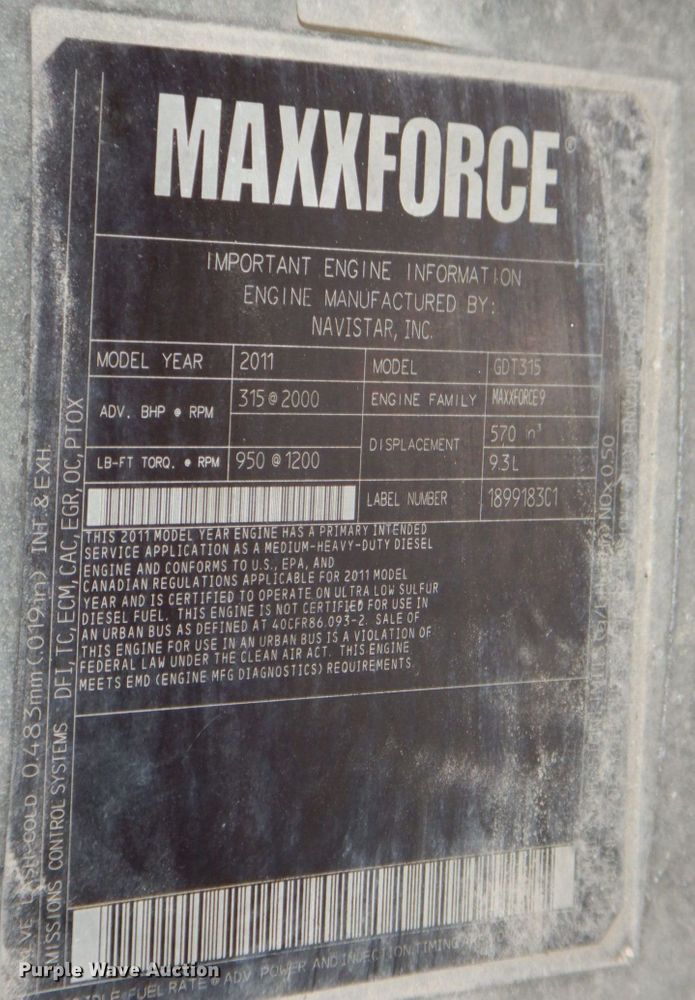 image for item DP5457 2012 International WorkStar 7500  vacuum truck