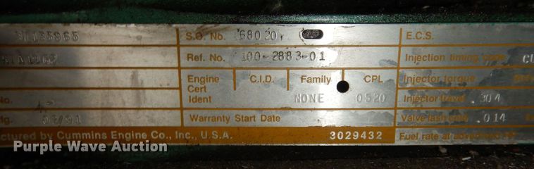 image for item DT9854 Cummins  engine