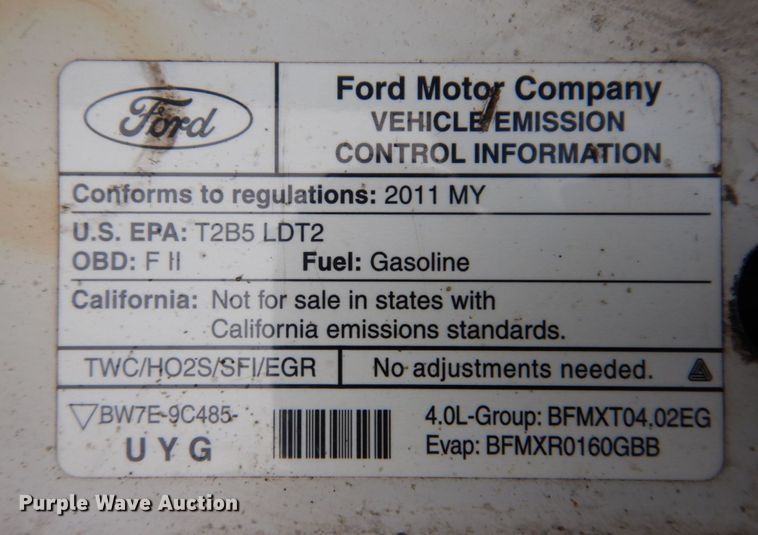 image for item IM9986 2011 Ford Ranger  SuperCab pickup truck