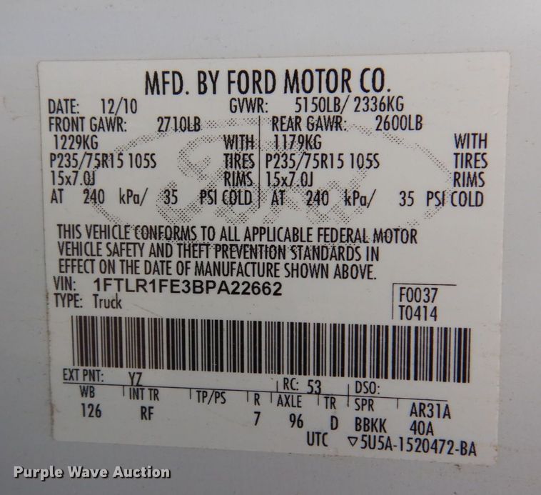 image for item IM9986 2011 Ford Ranger  SuperCab pickup truck