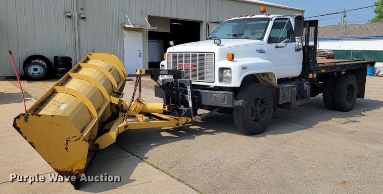 image for item JL9484 1990 GMC TopKick C6000  dump flatbed truck