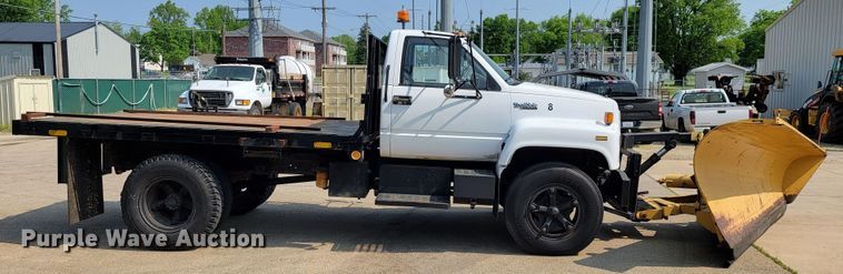 image for item JL9484 1990 GMC TopKick C6000  dump flatbed truck