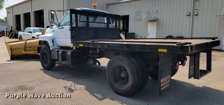 image for item JL9484 1990 GMC TopKick C6000  dump flatbed truck